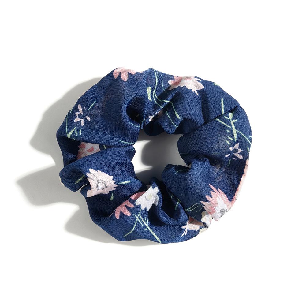 Leopard Print Hair Band Bohemian Large Intestine Band Small Fresh Commuter Rubber Band Flower Print Head Band Head Rope