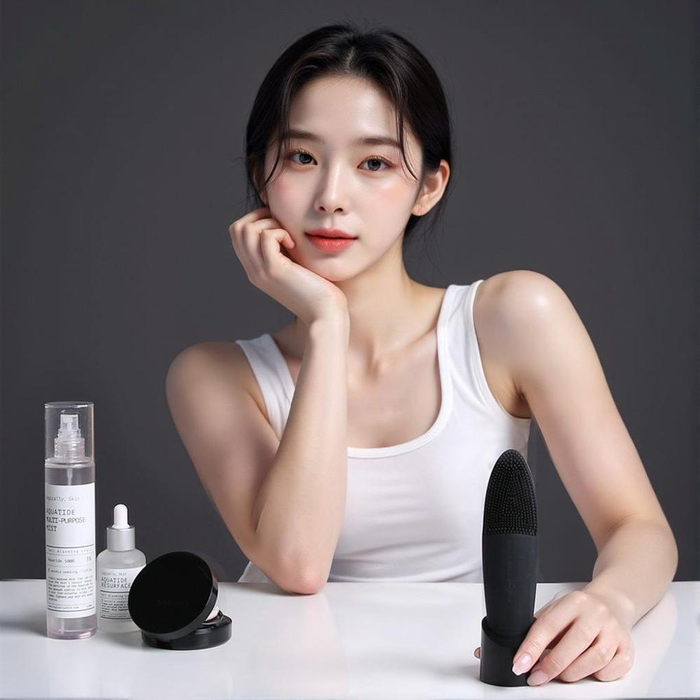 Oa Pureline Silicone Vibration Cleanser Facial Electric Massager Skin Home Care