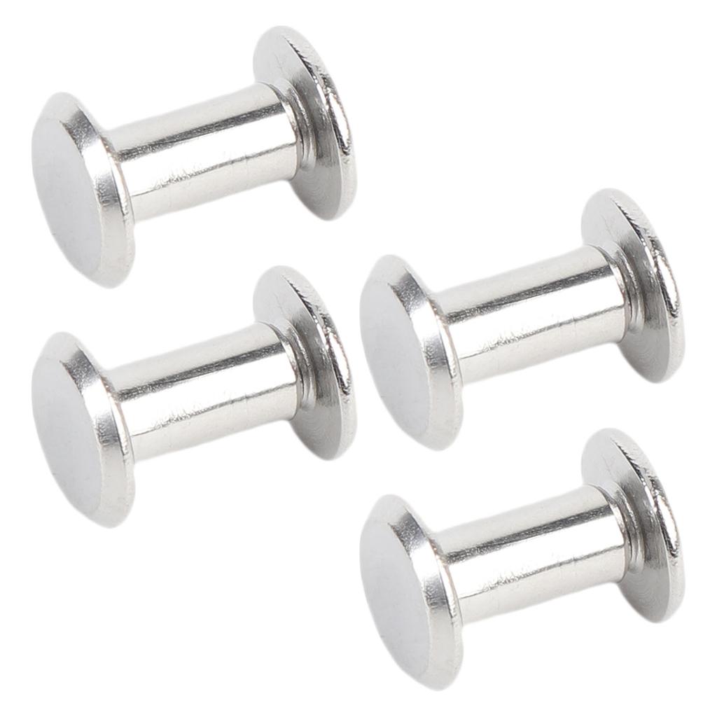 50 sett nagler skruer sett M4 rustfritt stål flatt rundt gjerdeklem mutter for lærhåndverk