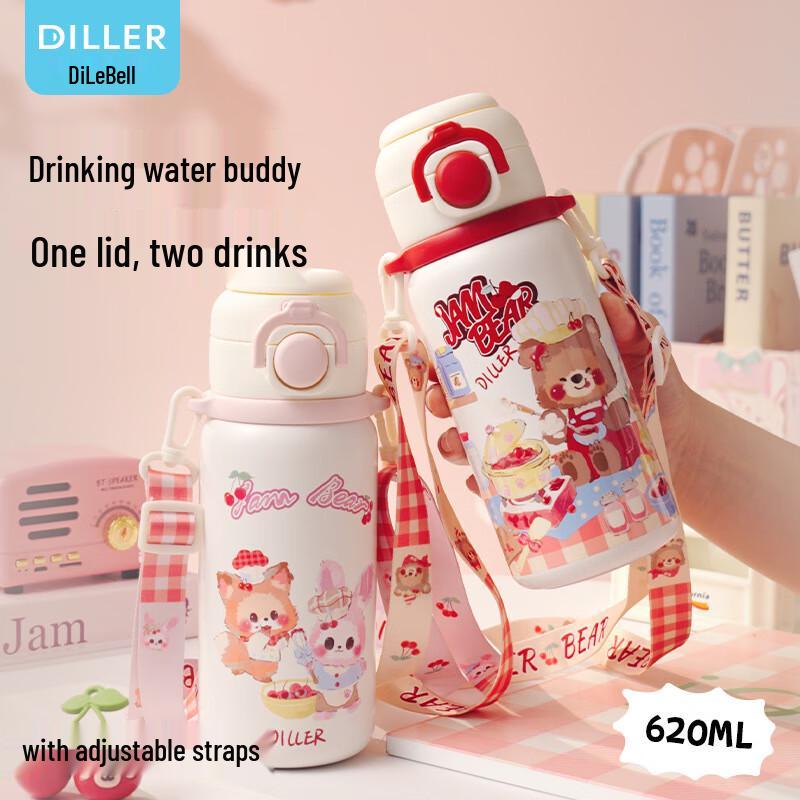 Dileber Kids 316 Stainless Steel Insulated Water Bottle, 620ML