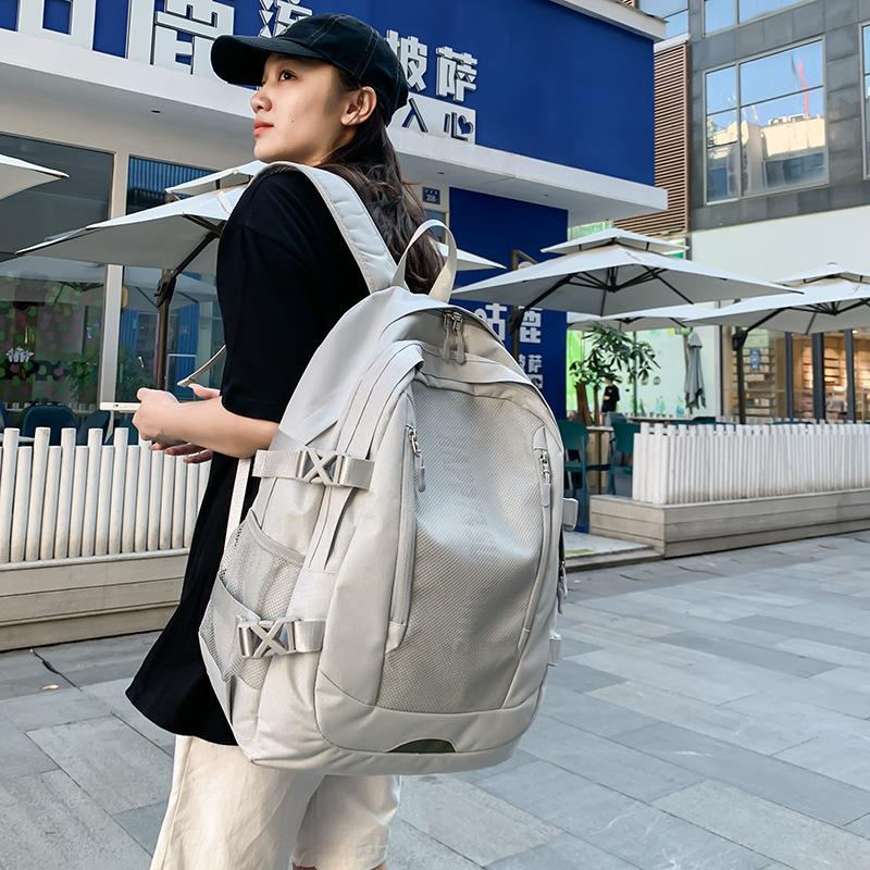 Reflective letters Simple neutral large-capacity student schoolbag High sense Japanese junior high school student backpack