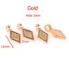 50PCS Tibetan Style Alloy Glue on Flat Pad Bails Water drops Rectangle Shape Pendants Charms Connector Hanger for Jewelry Making