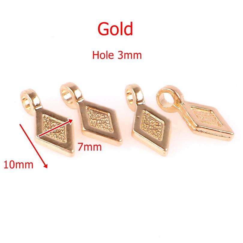 50PCS Tibetan Style Alloy Glue on Flat Pad Bails Water drops Rectangle Shape Pendants Charms Connector Hanger for Jewelry Making