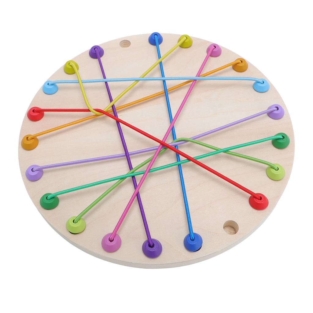 Wooden Rope Puzzle Game Interactive Multi Level Twisted Rope Untangling Game for Toddlers