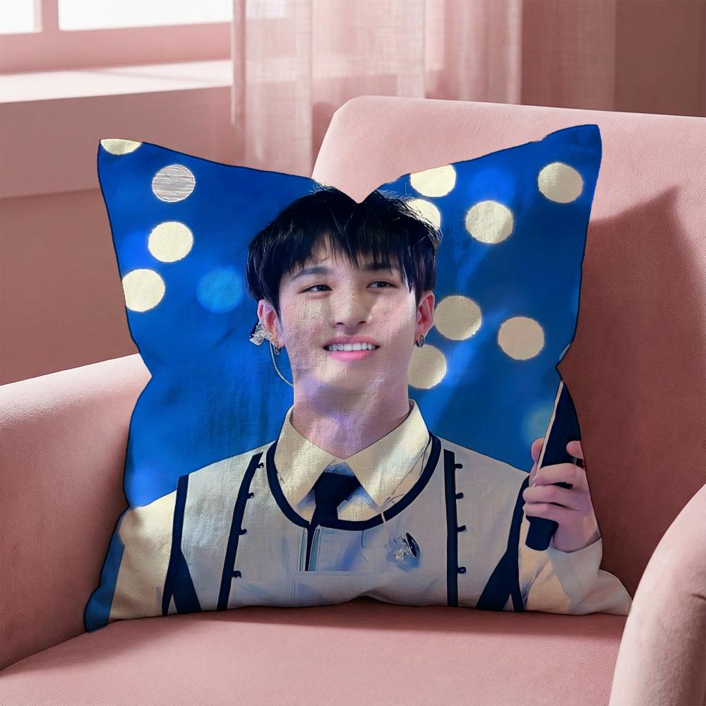 GORĄCY-KPOP B-Bang'S C-Chan'S Poszewka na poduszkę typu cushion Wielofunkcyjna poszewka na poduszkę do domu i samochodu - Dwustronna, Miękka i Trwała do codziennego użytku