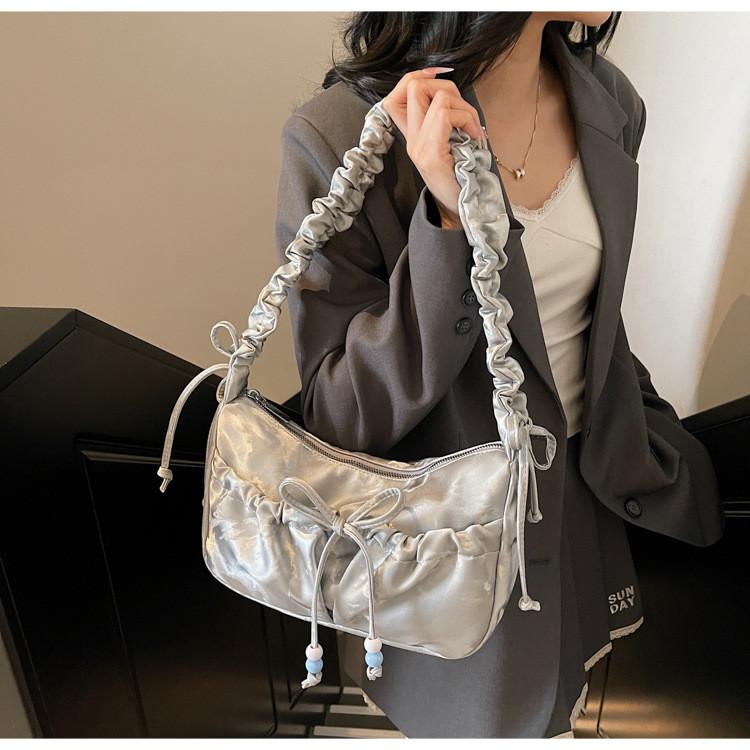 Fashion Bowknot Shoulder Bag With Nylon Material For Daily Use