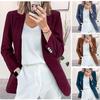 Autumn New Arrivals Velvet Cardigan Slim Fit Solid Color Casual Workwear Overcoat