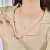 Texture Lava Moon Droplet Shaped Pearl Necklace Irregular Geometry Collarbone Chain French