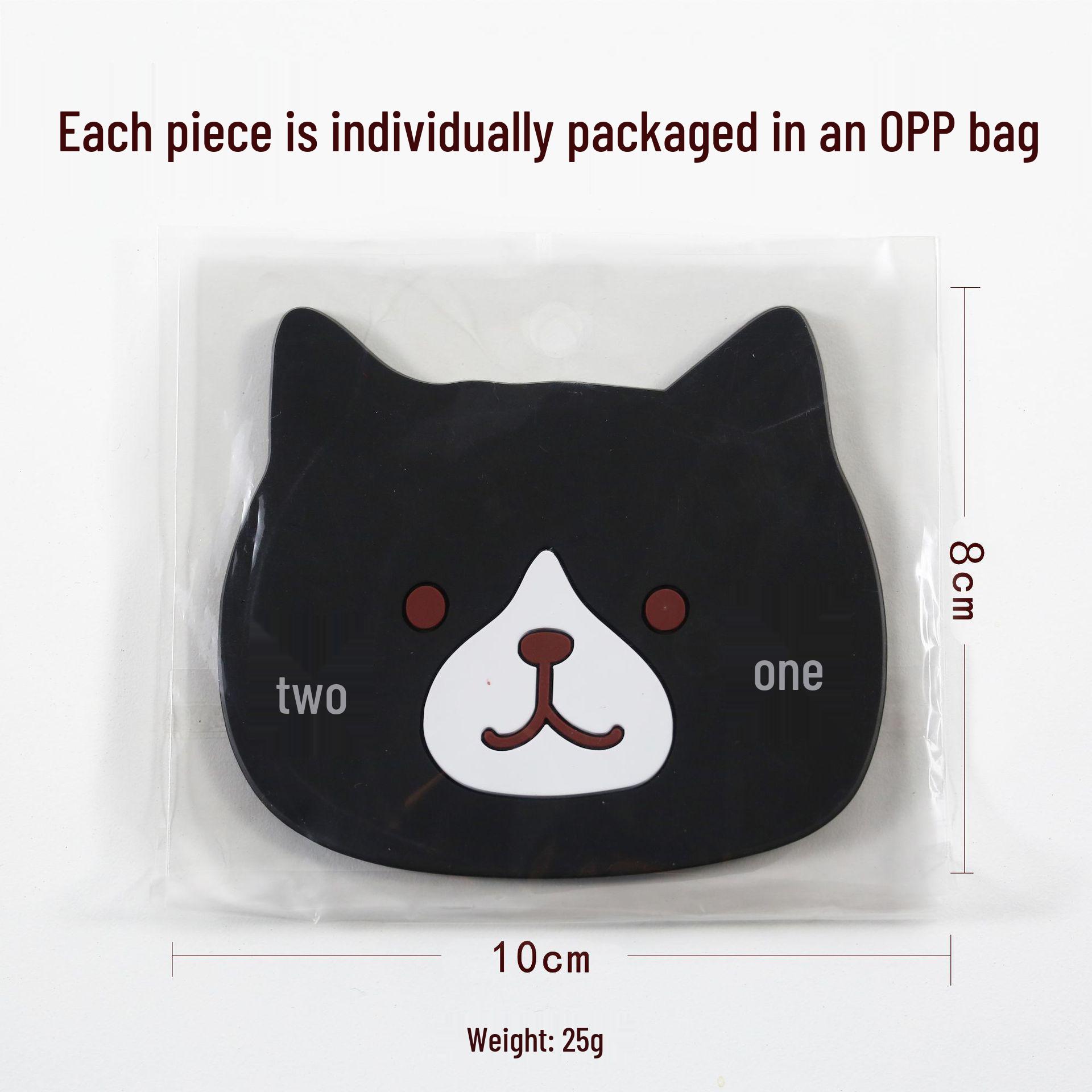 Милая кошка, нескользящая ПВХ подставка под стакан, термостойкий силиконовый коврик для чашек и мисок 10*8cm