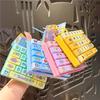 Cute 26 Keys Keyboard Fidget Keychain Funny Stress Relief Toy Couple Bag Pendant Creative Decompression Keyring Gift