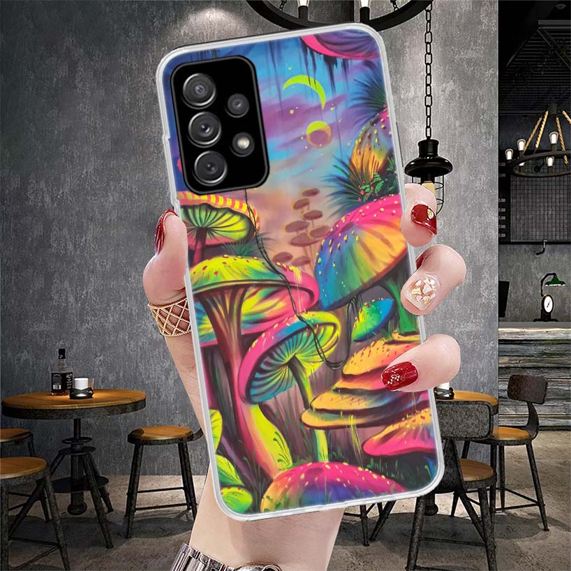 Weird Mushroom Psychedelic Soft Phone Case For Samsung Galaxy S22 S23 S24 S25 Edge S26 Ultra S20 FE S21 Plus + Fundas Coque Gala
