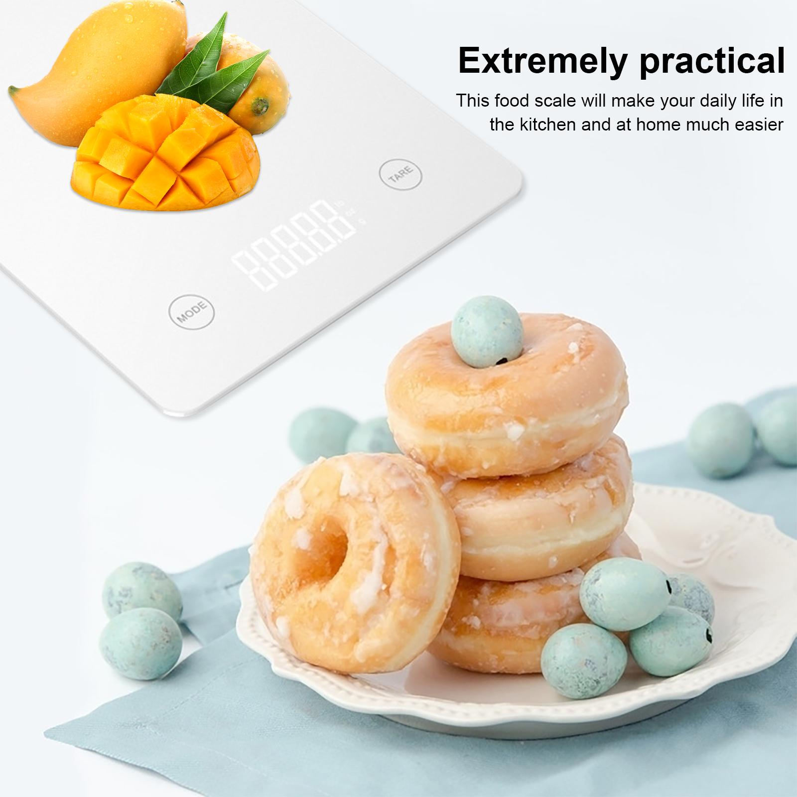 Цифровые кухонные весы, Электронные весы для взвешивания продуктов высокой точности (белый) Poland