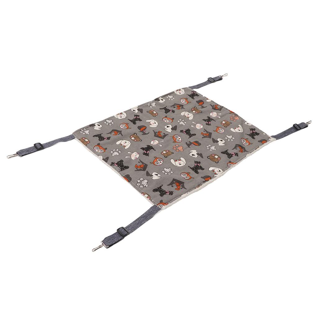 Cat Hammock Soft Comfortable Warm Pet Double Layer Plush Hammock for Rabbits Kittens Hamsters Puppies Ferrets M White