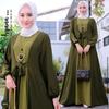 Middle Eastern Style Women's Color-Block Lace-Up Long-Sleeve Dress (2025)