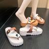 Women's Flip Flops Slippers and Ladies Sandals Soft Open Toe Slides White Shoes Original Korea Style Low Price Summer Footwear