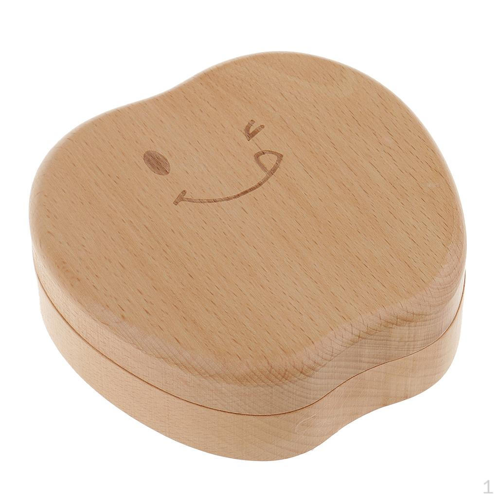 

Baby Save Milk Wood Case For Birth Christening 1