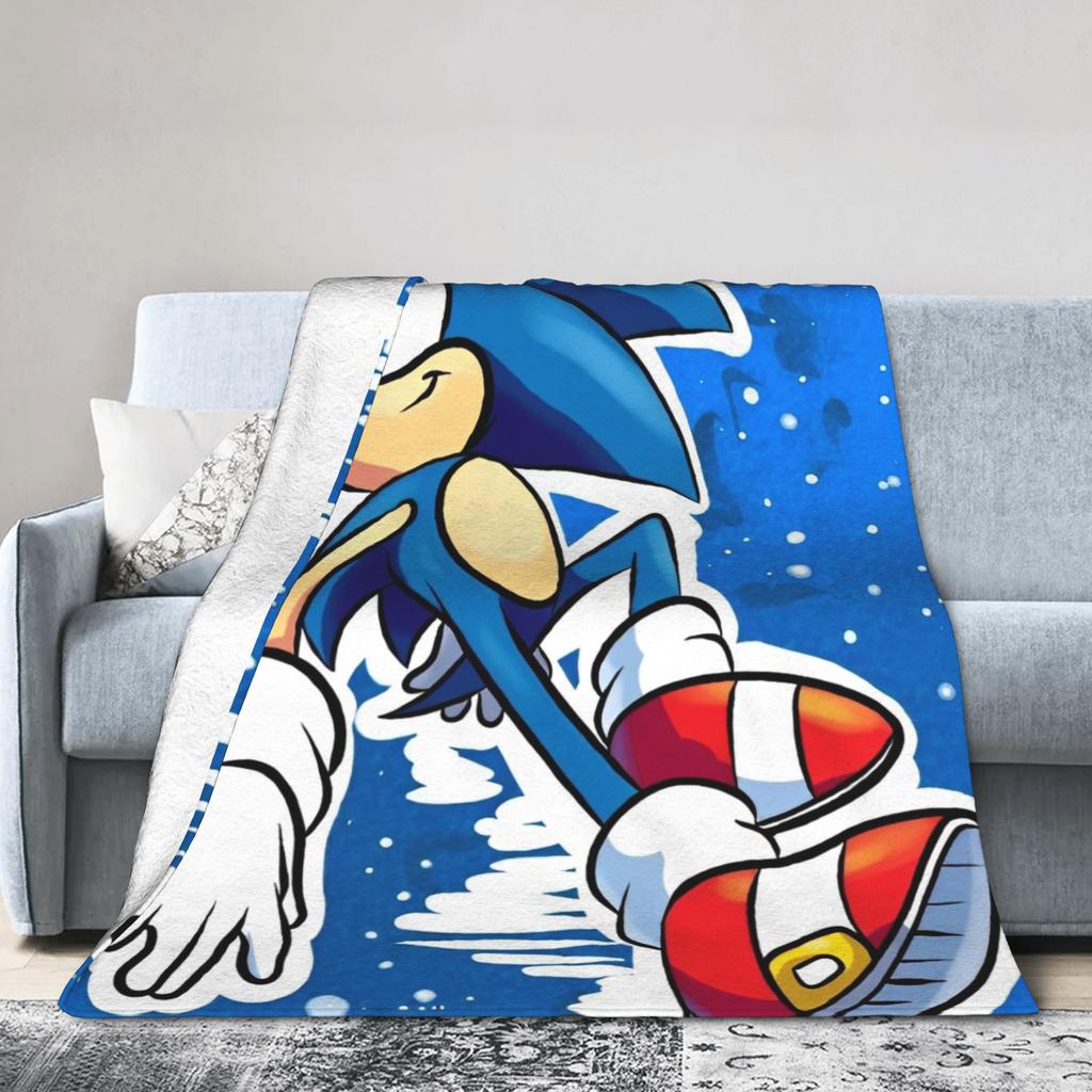 Shadow Game Knitted Blankets Soniced Cartoon Plush Throw Blankets Bed Sofa Personalised Soft Warm Bedspread