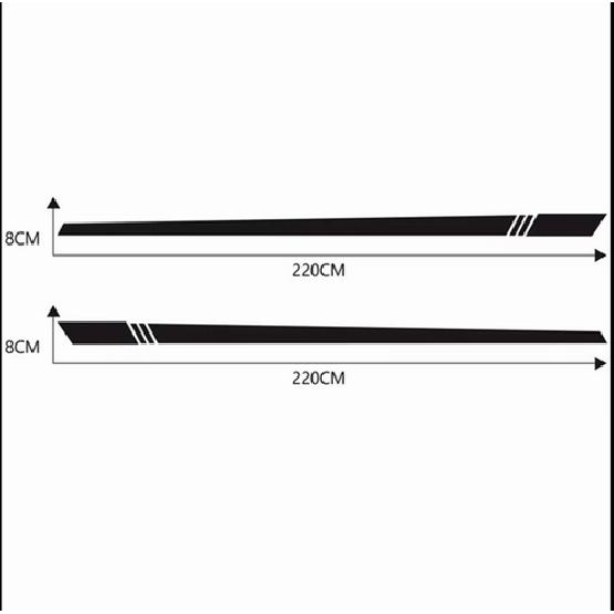 Waterproof Car Side Body Racing Long Stripe Vinyl Decals Graphics Decor Sticker