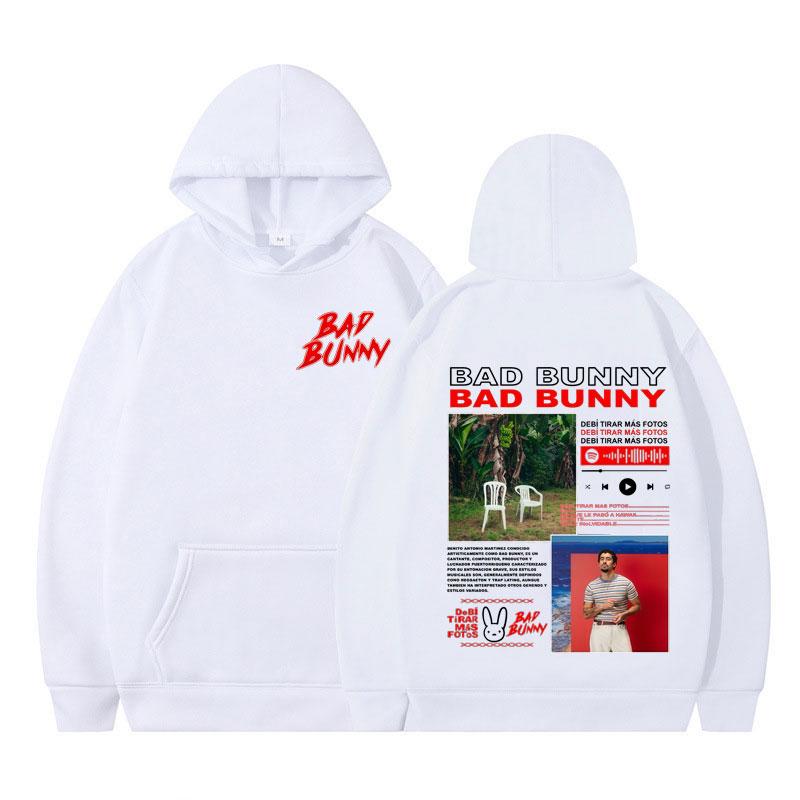 Rapper Bad Bunny DTMF DeBi TiRAR MaS FOToS Hoodie Long-sleeved Fashion Casual Pullover Autumn and Winter Harajuku Sweatshirt Top
