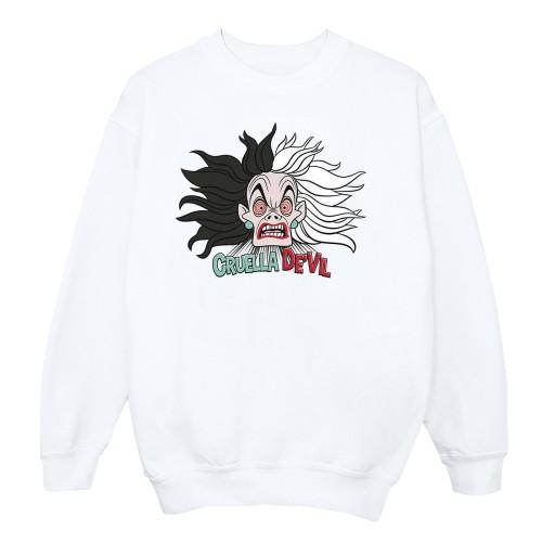 Disney Womens/Ladies Villains Crazy Cruella De Vil Sweatshirt