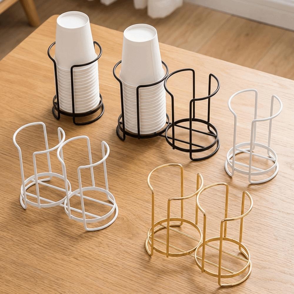 Metal Cup Rack Large Capacity Cup Holder Dispenser Durable Kitchen Paper Cup Holder
