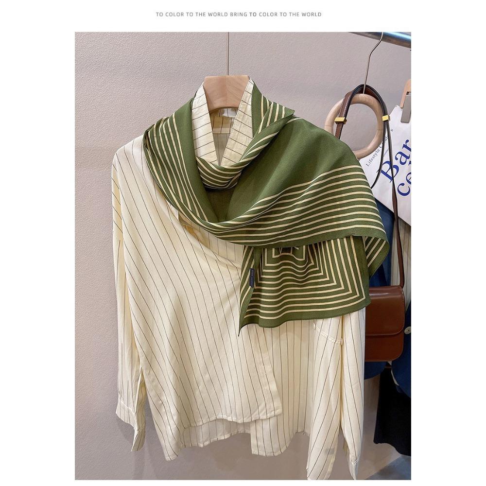 Light Luxury Astrolabe Silk Silk Scarf Spring And Autumn Medium And Long Bow Mulberry Silk Streamer Holiday Gift