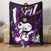 1pc Kuromi Skull Crown Blanket, Soft Warm Throw Blanket for Home Decor, Living Room, Travel, Camping, Car Blankets, Beach, Office Naps, Gift Idea for