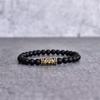 Genuine Matte Onyx Bracelet Handmade Stretchable Bracelet for Men Celtic Symbol Gemstone Bracelet for Him Tree of Life Charm Bracelet