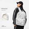 Li Ning Sports Casual Adjustable Shoulder Strap Zipper Backpack Unisex Backpack Off-White ABST155-2