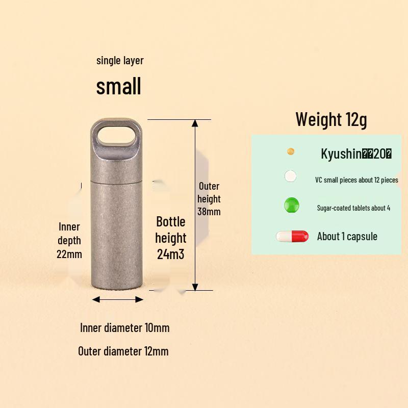 Waterproof Stainless Steel Mini Pill Box - Portable, Moisture-Proof Travel Medication Container
