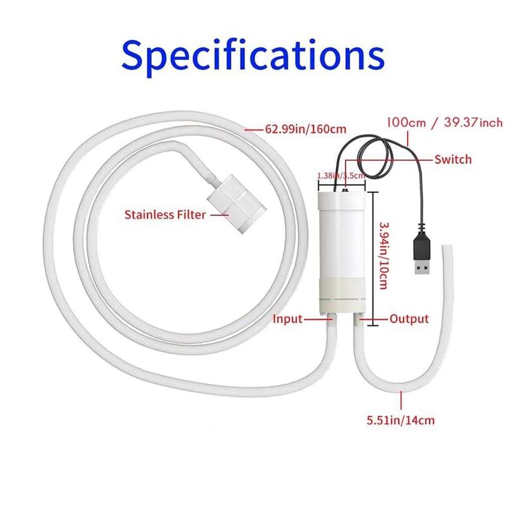 Tragbare USB Elektrische Auto-Siphon Selbstansaugende Pumpe zum Abfüllen von Hausbrau-Wein, Bier, Getränken und Kombucha, DC 5V