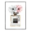 Pósteres de Perfume para Mujer Moda Impresiones Fotos Flor Rosa Labios Sexy Maquillaje Chicas Arte de Pared Pinturas en Lienzo para Decoración de Habitación Nórdica