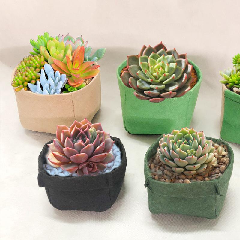 

Фетровый суккулентный цветочный горшок, настольная цветочная корзина, нетканый креативный цветочный горшок, настольная сумка для хранения, коробка для хранения
