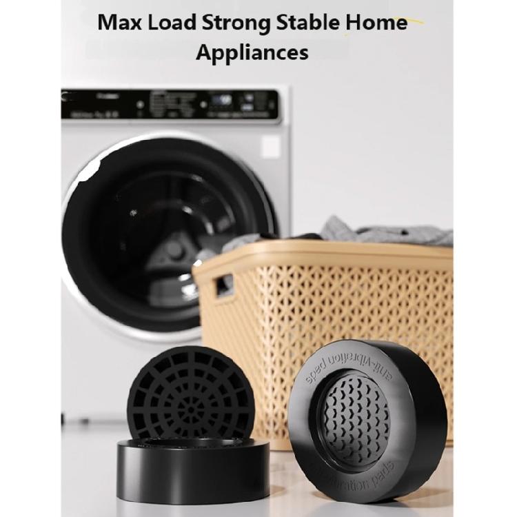 4Pcs Round Furniture Foot Pad NonSlip Dampers Stand Washing Machine NonSlip Stabilizers Vibration Feet Pad Enduring