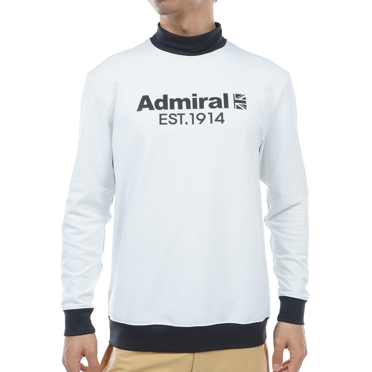 

Admiral Golf ADMA387 Men s Classic Heat-Generating Stretch High-Neck Shirt, White