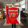 1PC Custom Name Arsenal Patterned Flannel Blanket Suitable For All Seasons for Home Decor Warmth and Comfort Gifts Holiday Present