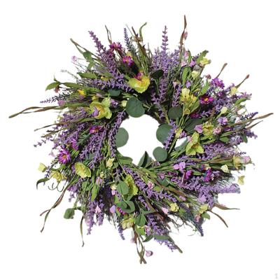 Umělé levandulové věnce Květinový věnec na vchodové dveře Vítejte na statku k zavěšení