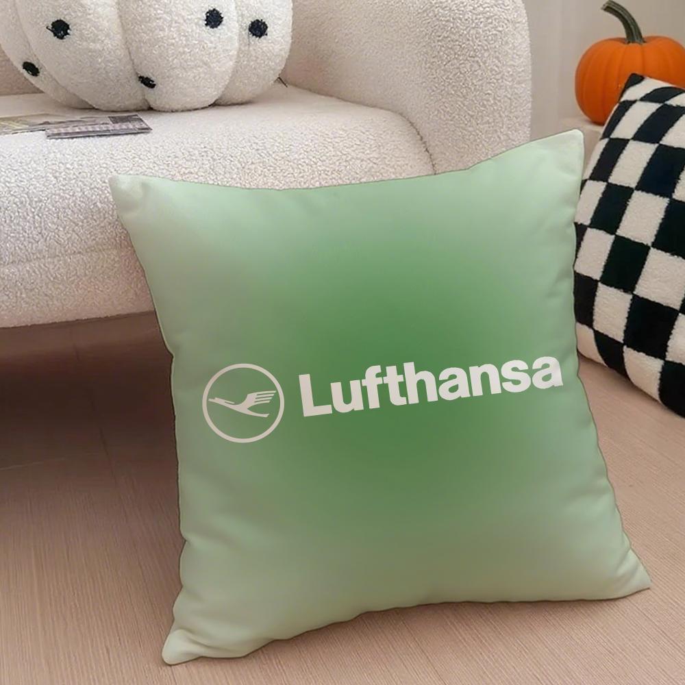 Classic German Airline Brand LLufthansa Cushion Cover Throw Pillow Cover Hidden Button Durable Polyester Chair Cushion