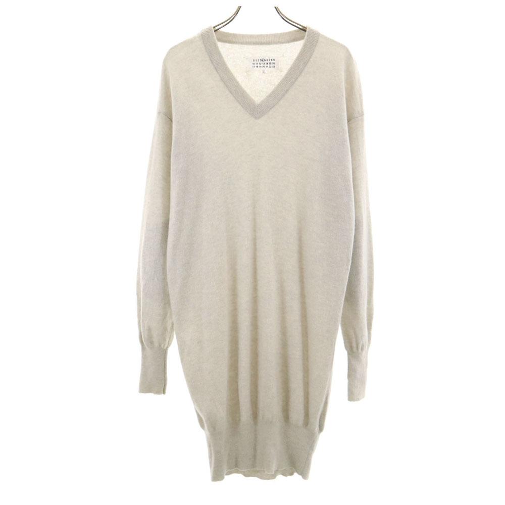 Maison Margiela Made In Italy Long Sleeve V-neck Knit One Piece S Women Used