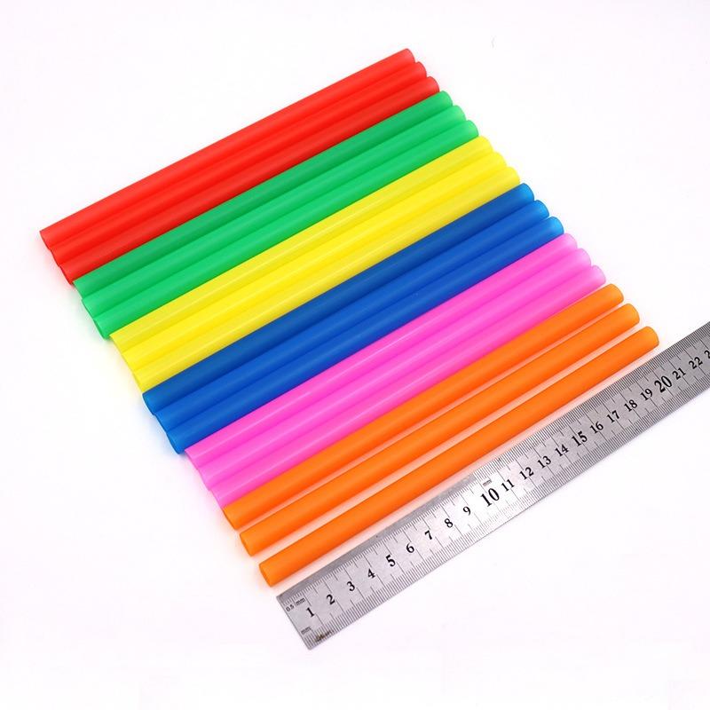 100pcs 210x11mm Bubble Tea Plastic Drinking Tubes Straws Plastic Cocktail Big Straw Milkshake Straws Plastic