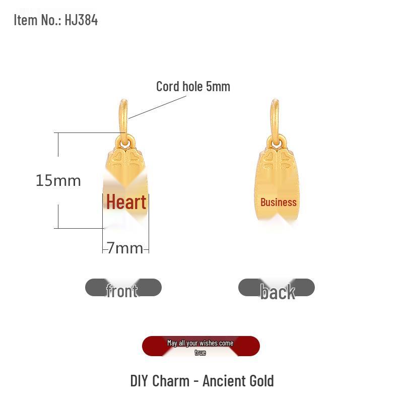 Ancient Gold Cloisonné Ethnic Charm Spacer Beads Pendant for DIY Bracelet Mala Accessories