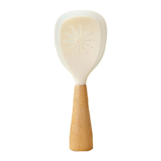 Silicone Rice Spoon for Cooker Ergonomic Handle Spoon Scratch-Resistant Non-Stick Essential Kitchen Utensil for Serving Mixing