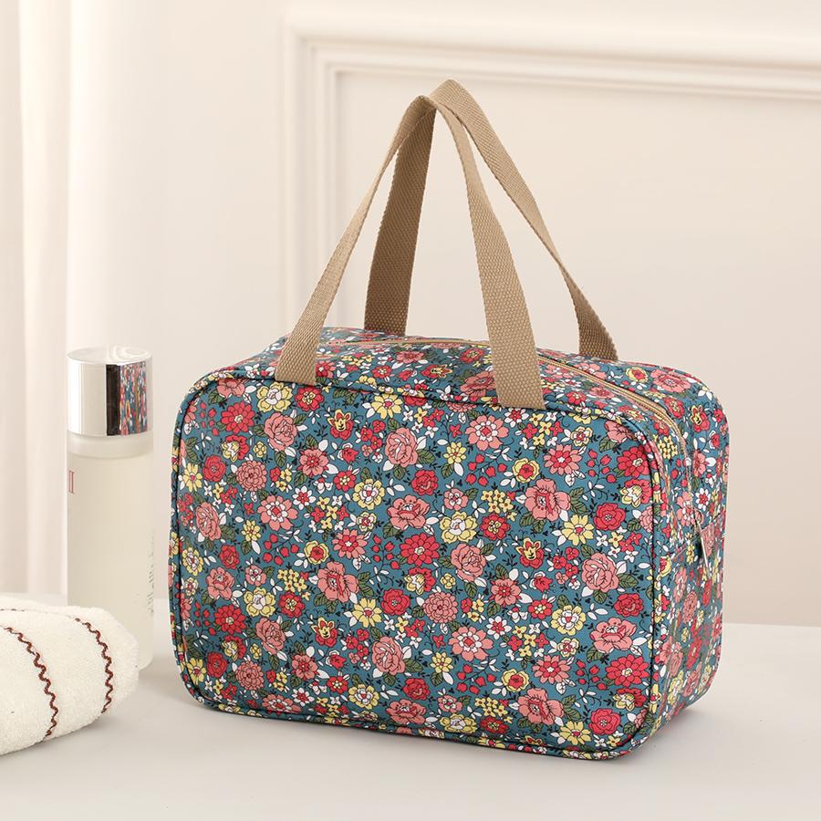 Trousse de toilette portable à grande capacité, trousse de maquillage, sac de rangement étanche pour le bain et le fitness
