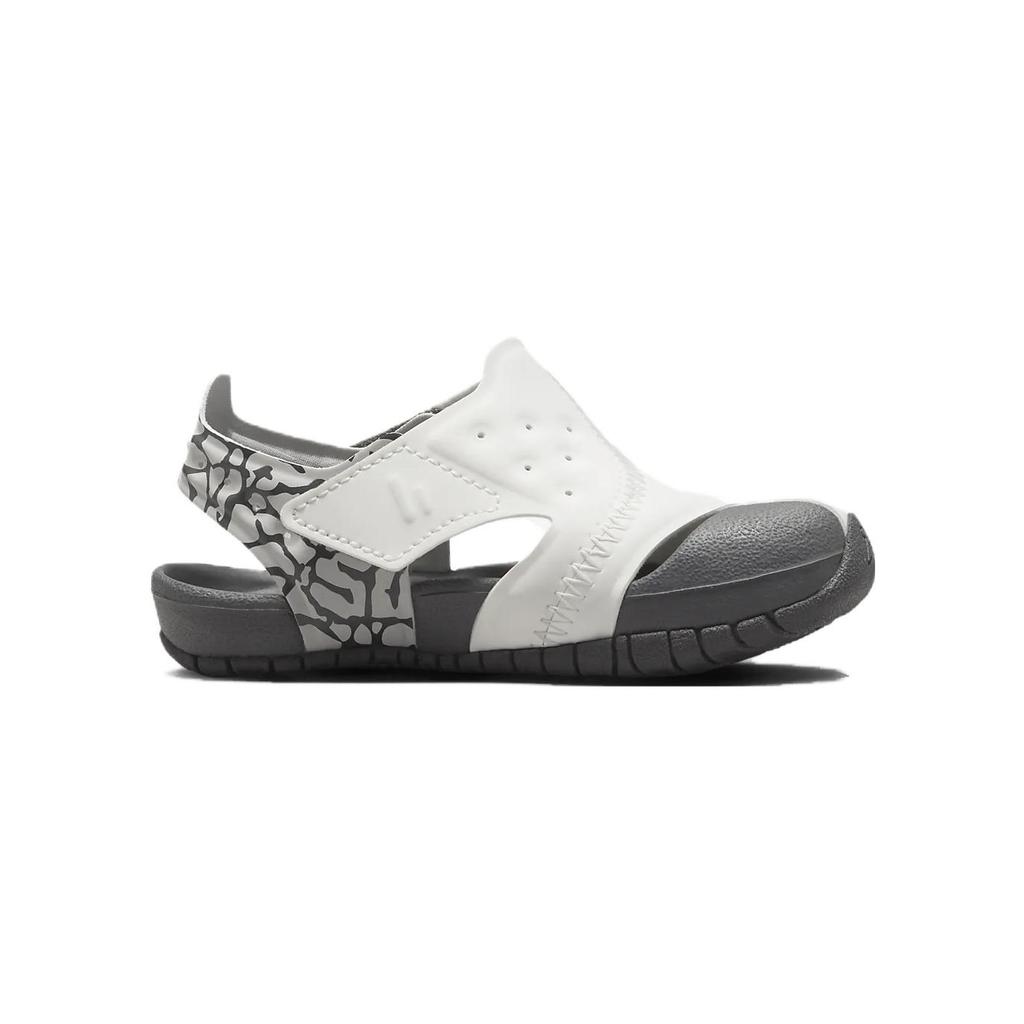 New Jordan Flare TD Anti Slip And Wear Resistant Breathable Children's Sandals White Black Infant And Toddler CI7850-100