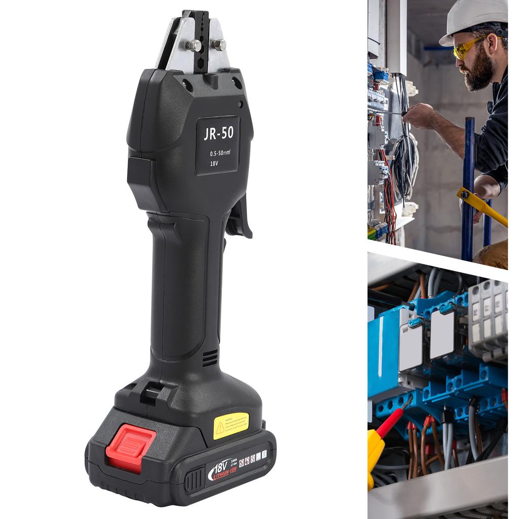 Electric Alloy Steel Crimping Pliers,Black Terminal Crimping Tool Corded and Battery Powered for Electric Power Industry