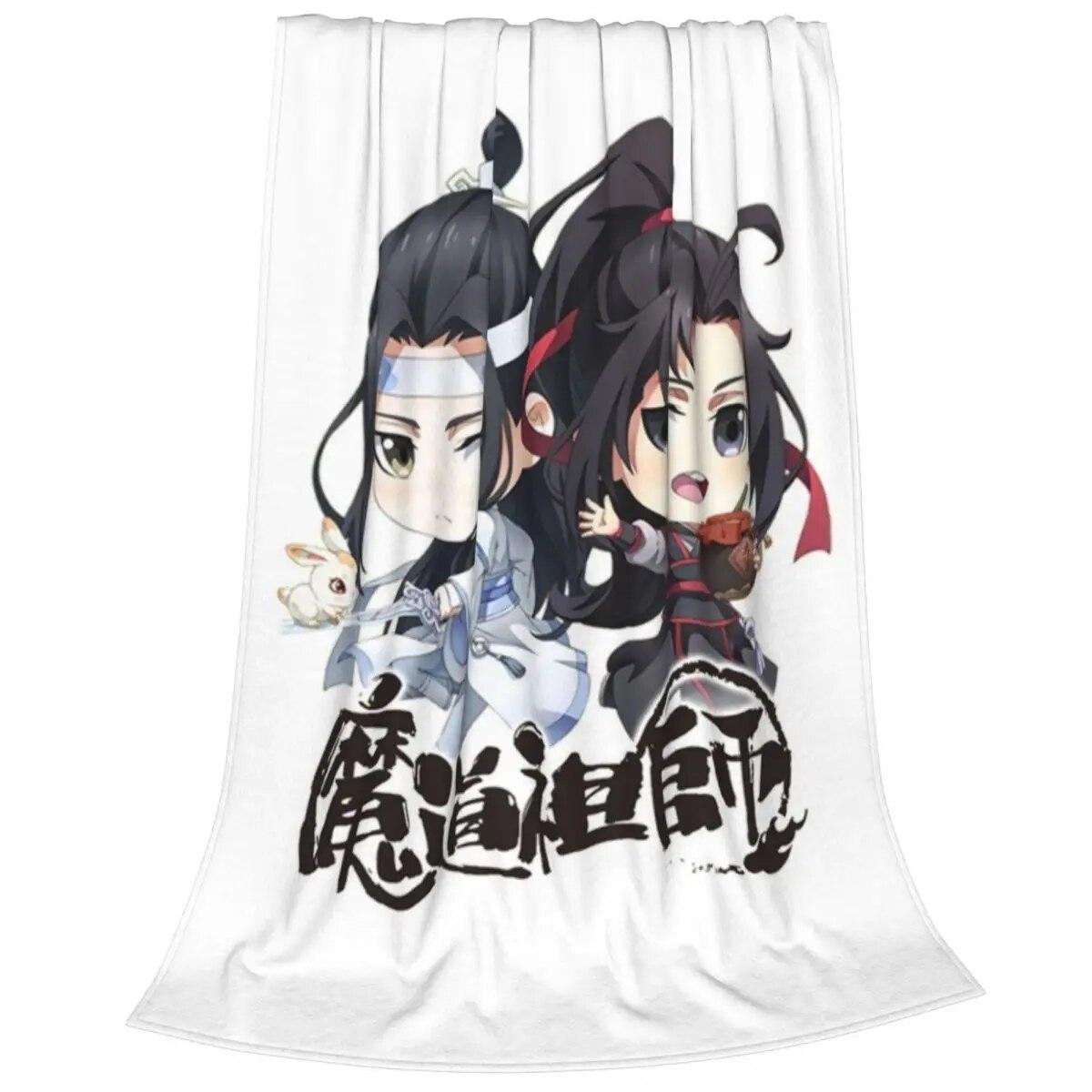 Одеяла Mo Dao Zu Shi, фланелевые одеяла на осень/зиму Wei Wuxian, дышащие легкие тонкие пледы для дома, автомобиля, покрывало 75x100cm 30x40in