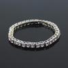 Men's Hip-Hop Single Row Diamond Bracelet - European & American Trend