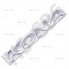 3D Chrome Metal Kona Letter Logo Rear Trunk Emblem Car Stickers Auto Fender Decals Tailgate Stickers Car Accessories Decoration