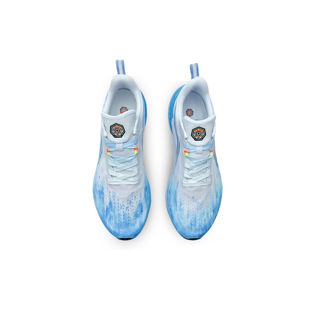 Li Ning Red Hare 7 Mesh Cushioning Slip Resistant Abrasion Resistant Low top Running Shoes Men's White Blue ARPU003-2(Team188-)