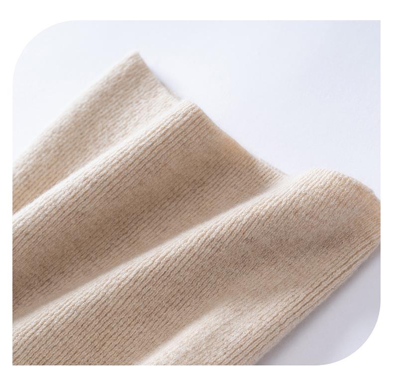 100% Pure Cashmere High-Waisted Warm Knit Base Layer Pants for Women's 2025 Autumn/Winter, Cold-Proof with Tummy Control.